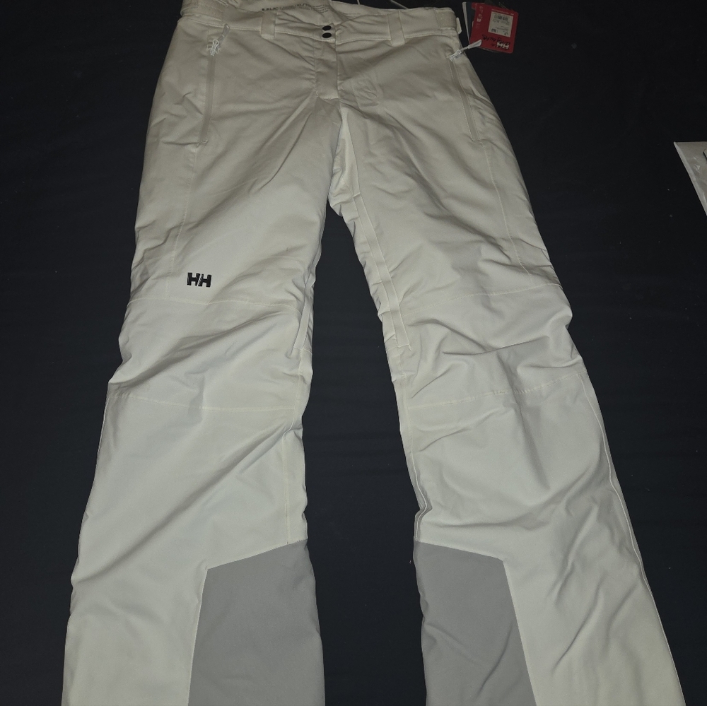Helly Hansen White and Gray Ski Pants